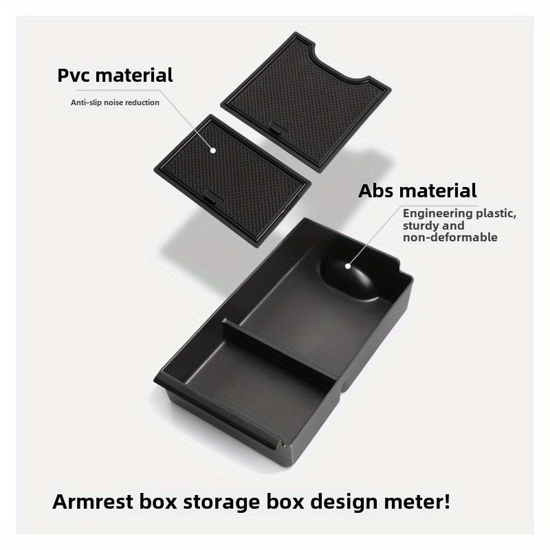 Car Interior Center Console Armrest Storage Box with Cup Holder