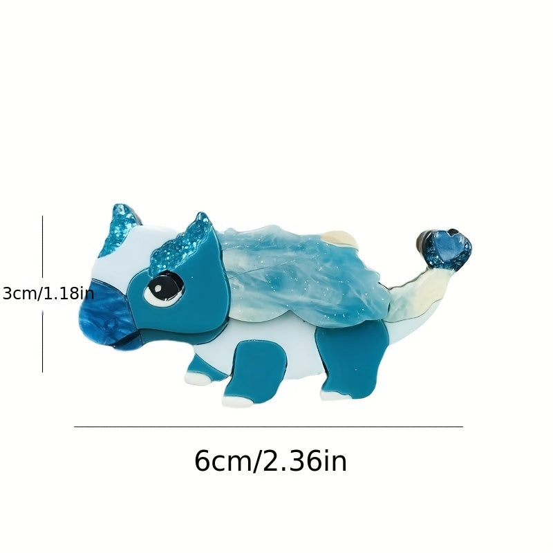 Akril Dinozavr Broshka Pin Karikatura Hayvonlar uslubi zargarlik buyumlari kurtka va sharf uchun