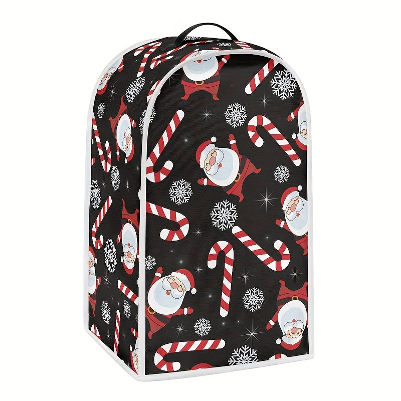 Christmas Themed Universal Blender Dust Cover with Top Handle Protects Kitchen Appliances