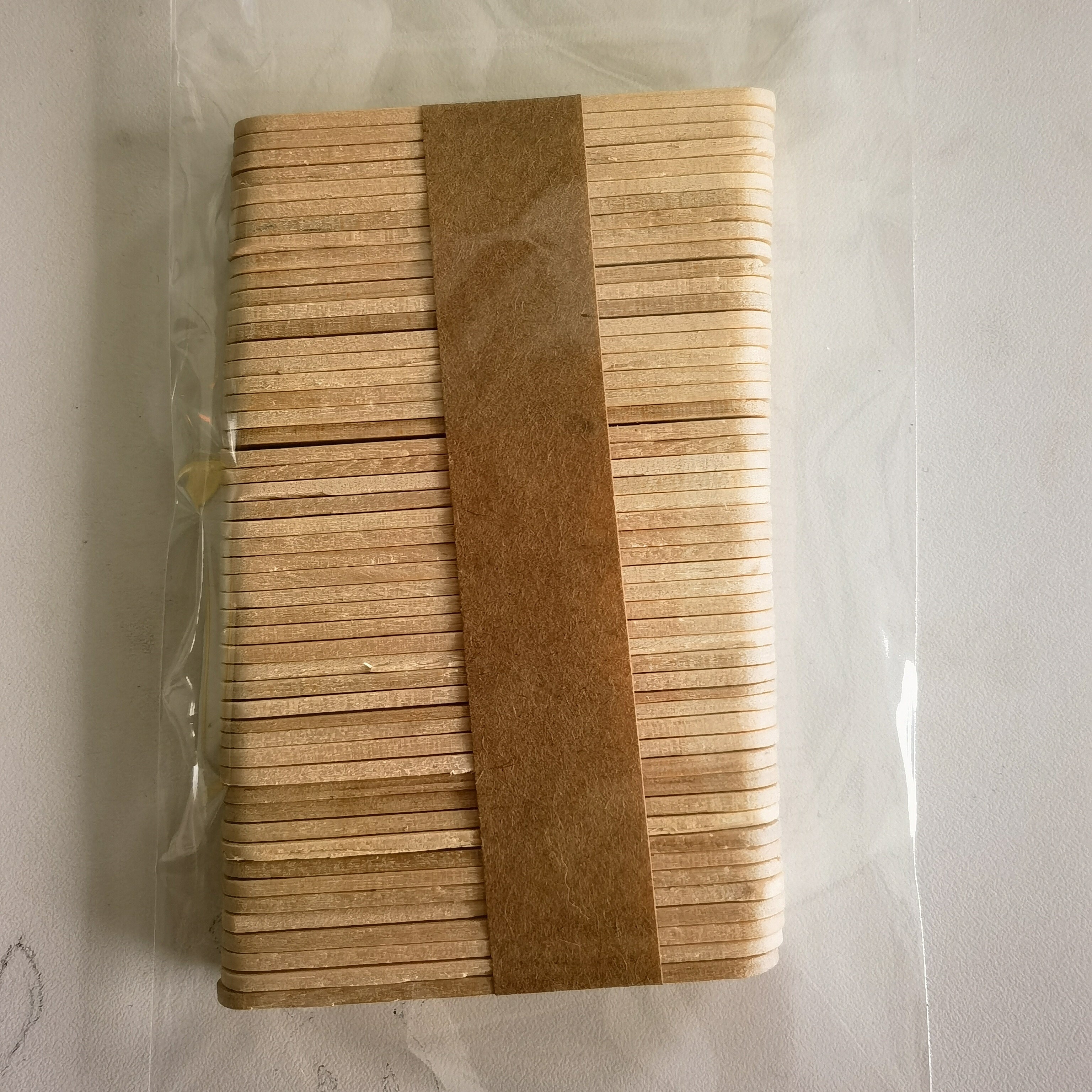 50 Natural Wood Craft Sticks for DIY Popsicle Ice Cream Crafts Kitchen Accessories
