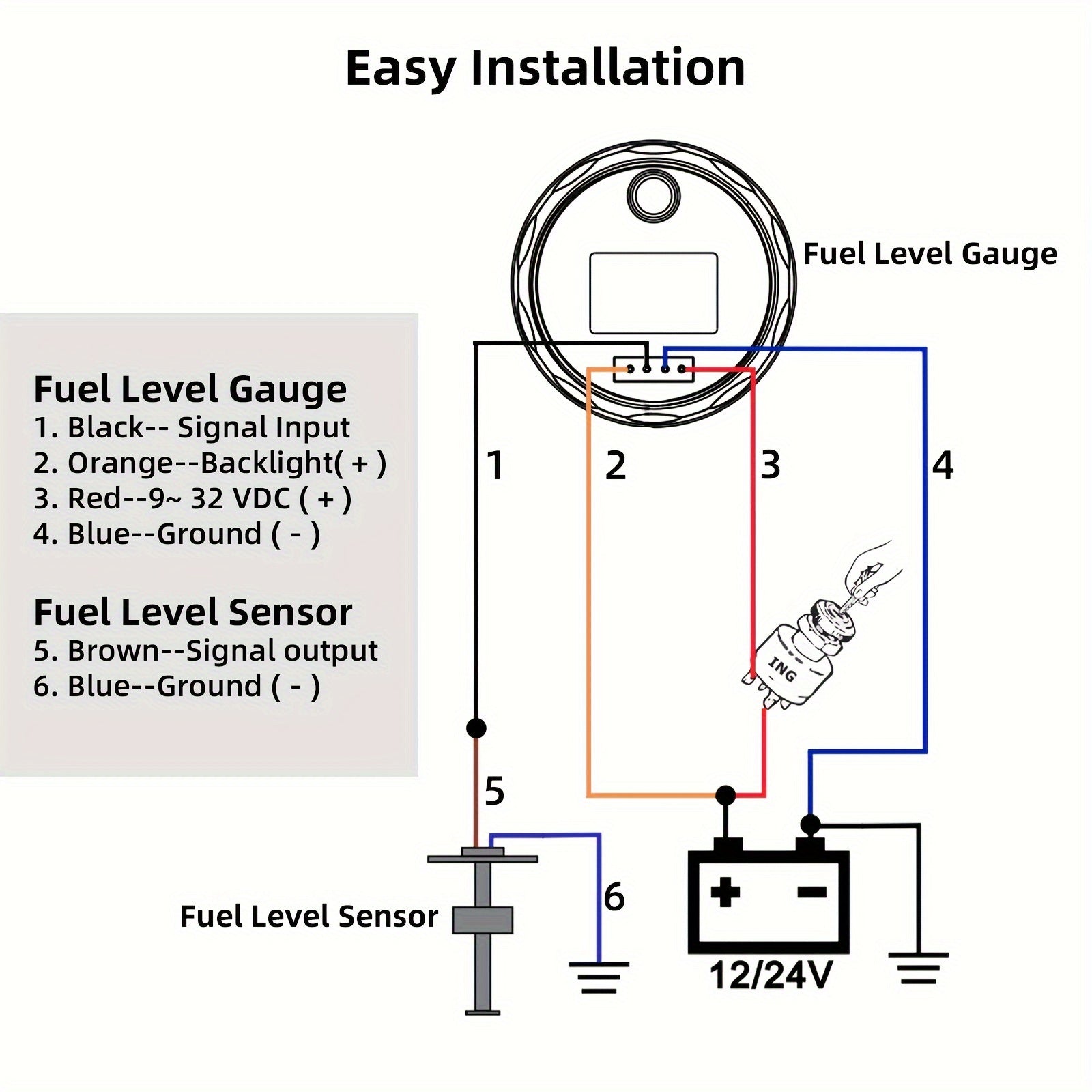 Stainless Steel Car Fuel Level Sensor for RV Taxi Yacht 100mm-381mm