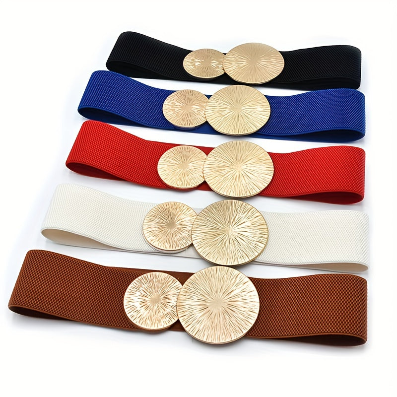 Ayollar uchun vintage kengaytiriladigan belbog' bilan oltin tokchali