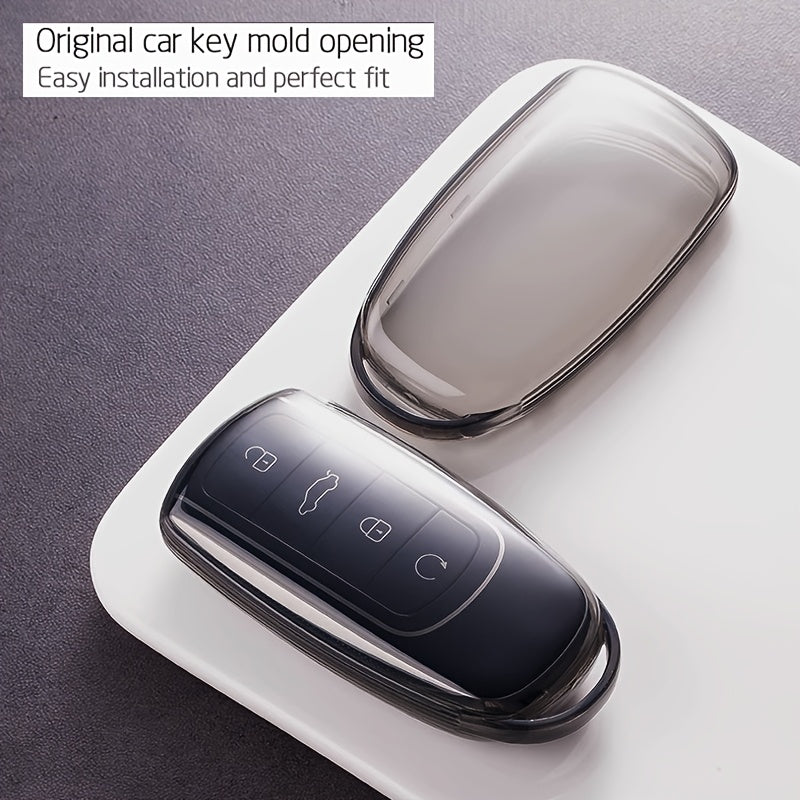 Luxury TPU Car Key Fob Cover Black Full Protection Remote Case