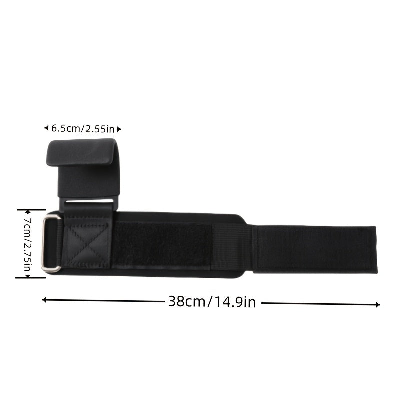 Наручная поддержка из нержавеющей стали с противоскользящим захватом и усилителем для поднятия тяжестей и силовых тренировок - черный