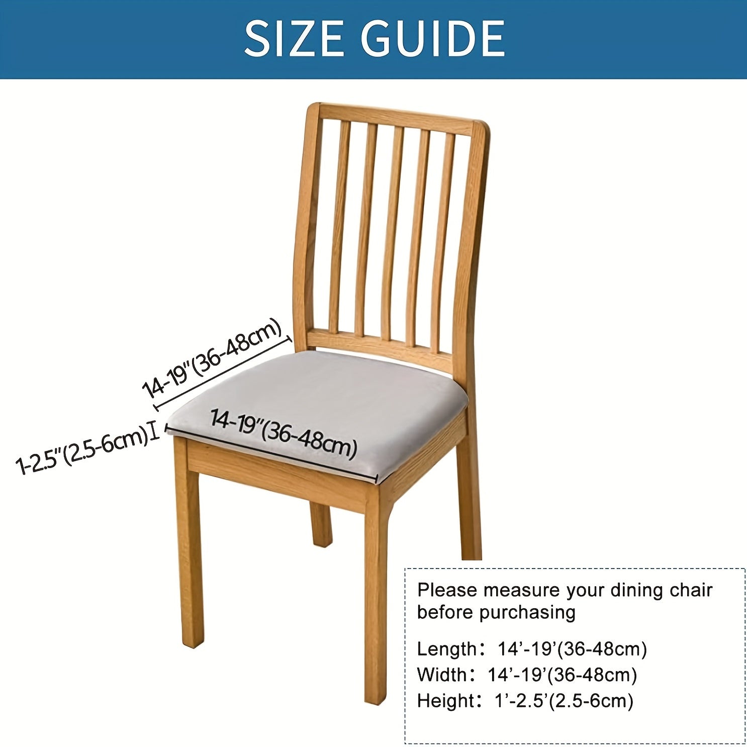 Waterproof PU Leather Seat Cover for Dining Room Chairs