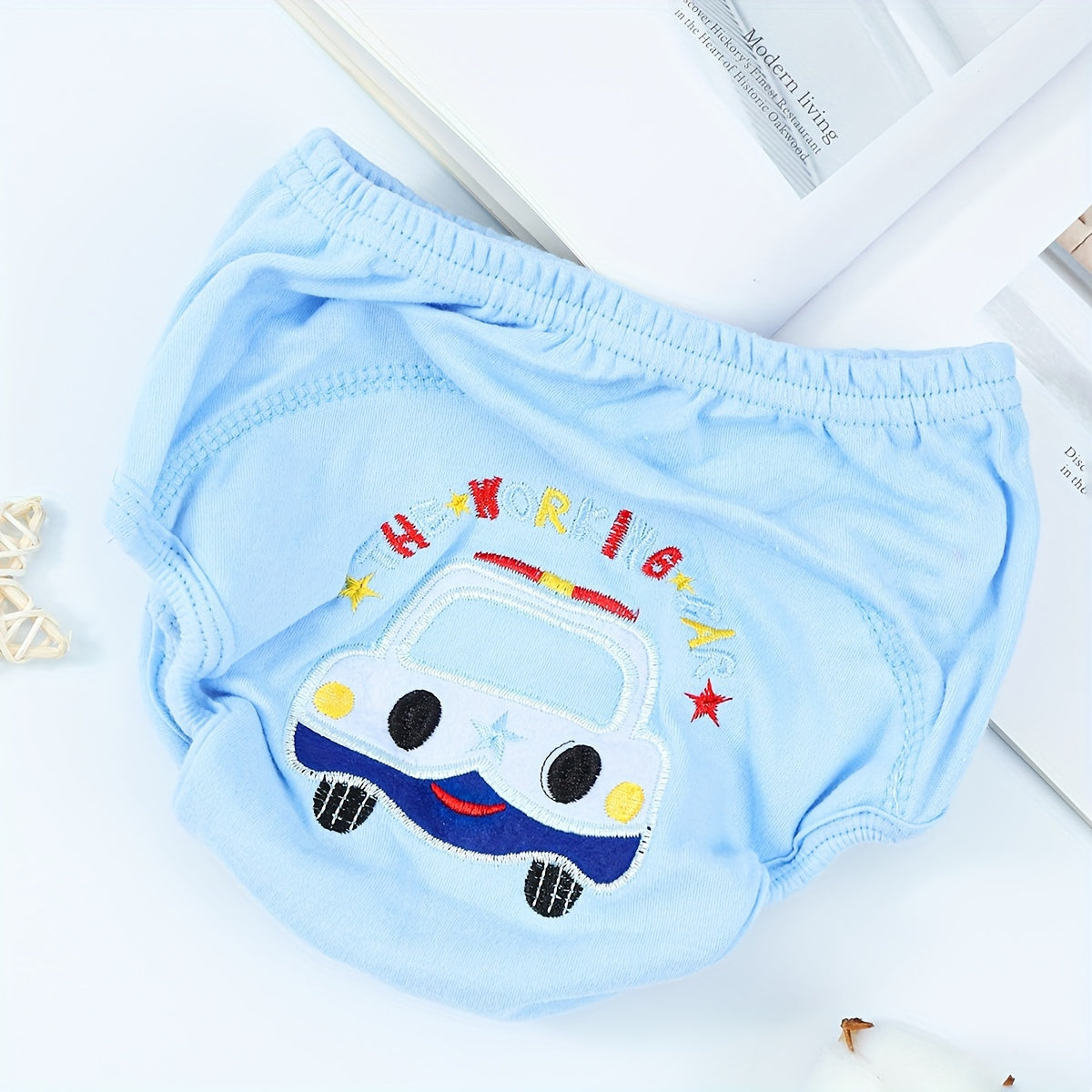 Toddler Training Pants Cotton Reusable Leak-Proof Potty Training Pants with Cartoon Pattern
