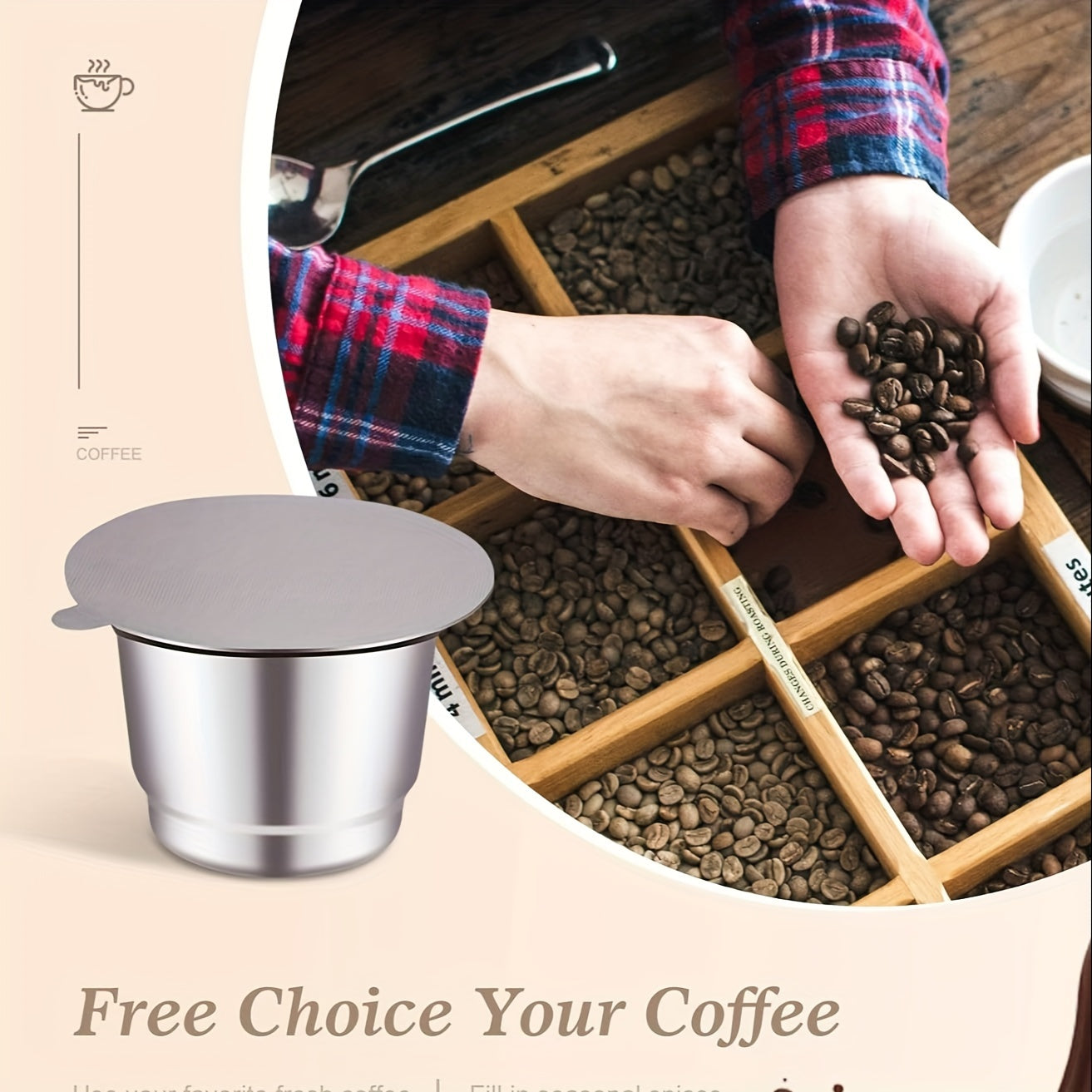 Refillable Stainless Steel Coffee Capsules Compatible with Nespresso Original Line