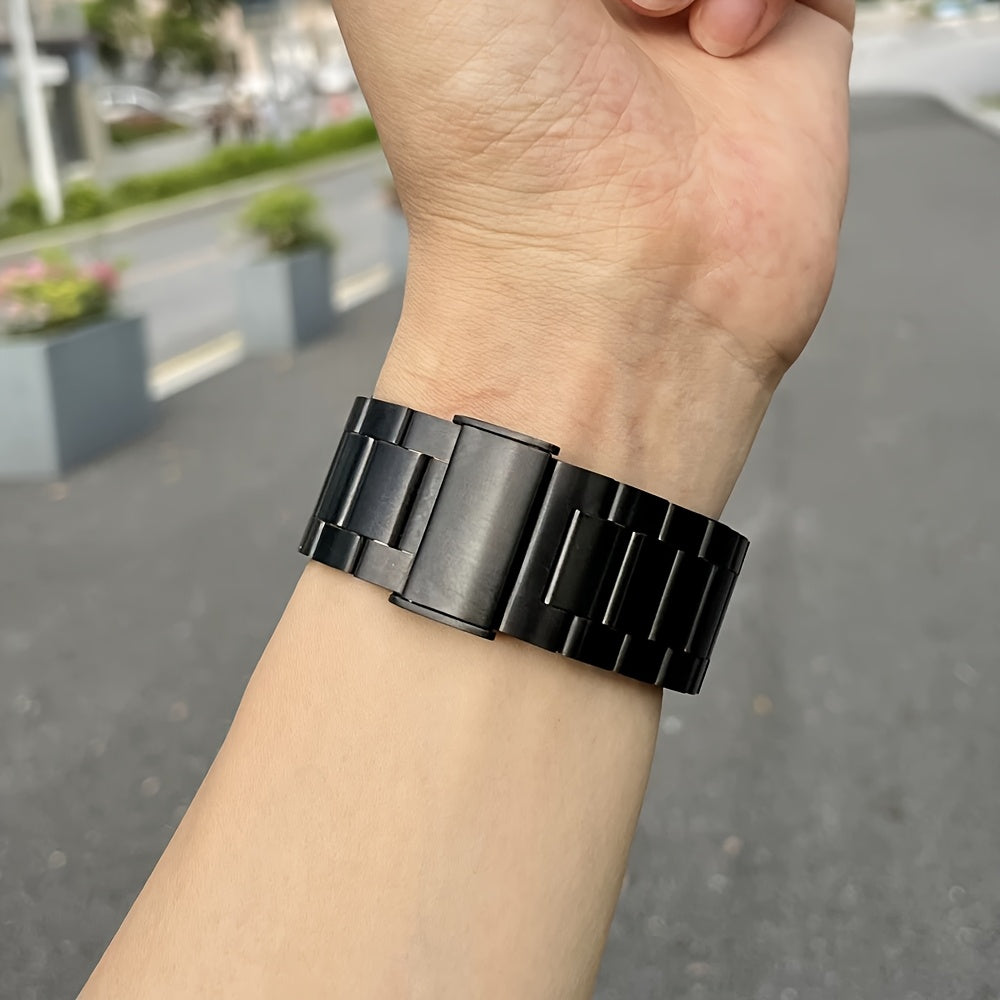 Huawei Watch GT6/5/4/3 va Samsung Galaxy Watch 7/6/5/4/6classic/5pro uchun 22mm/20mm zanglamas po'latdan yasalgan tasma, turli o'lchamlarda mavjud.