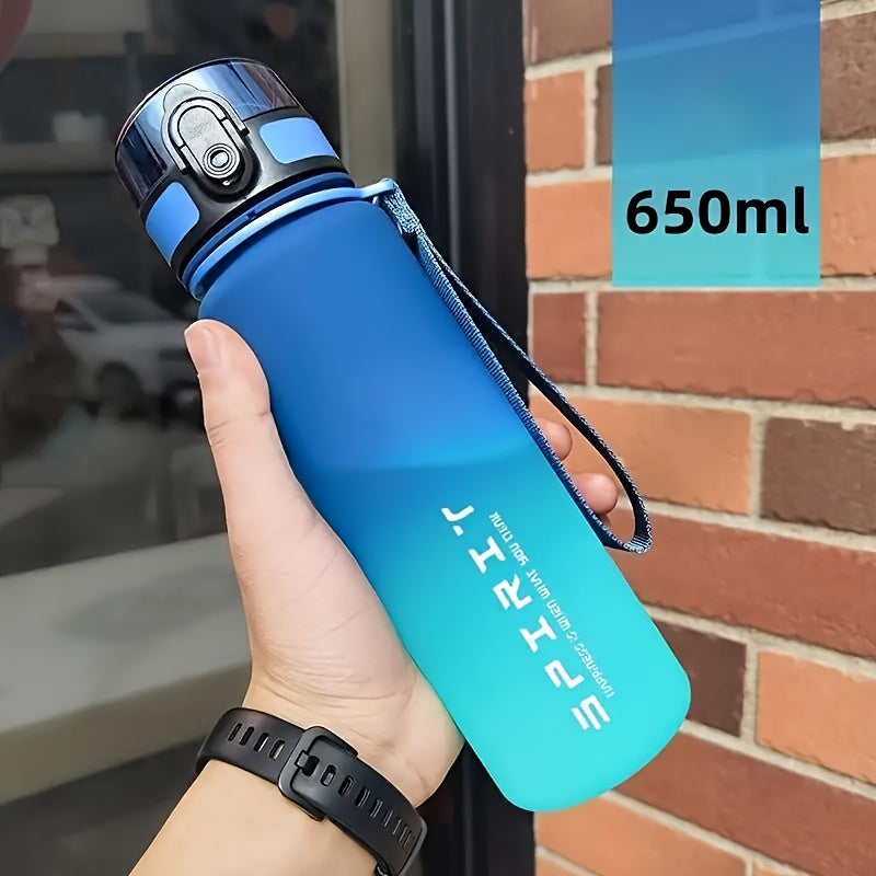 Leakproof Water Bottle with Time Marker and Carrying Strap for Teens and Adults