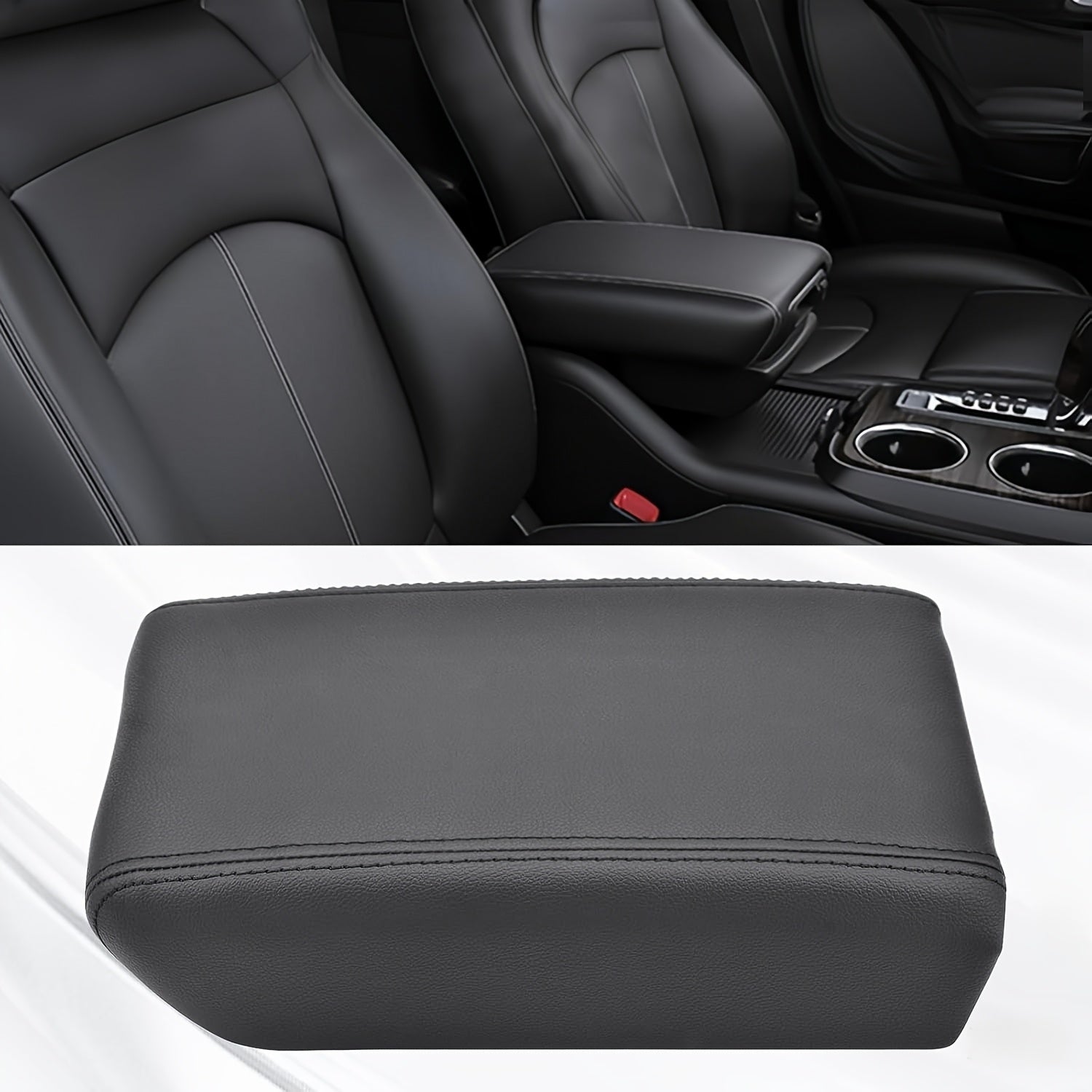 Avtomobil konsoli armrest qopqog'i qopqog'i qora va kulrang ABS bardoshli 2007-2017 uchun mos