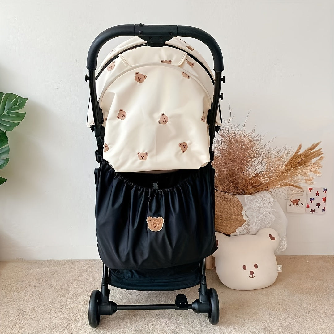 Universal Stroller Organizer Bag with Adjustable Straps Polyester Storage for Gear Toys Accessories