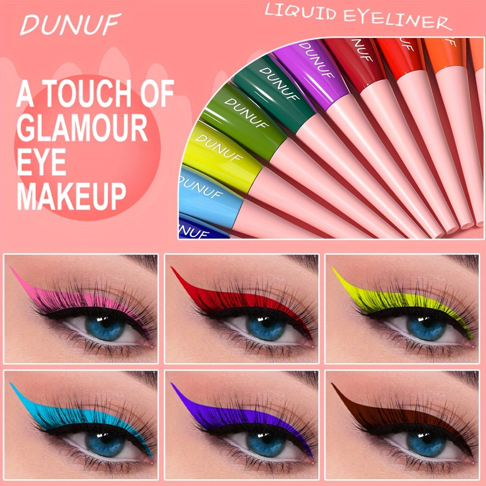 Women Matte Waterproof Liquid Eyeliner 18 Colors Easy to Apply Quick Drying