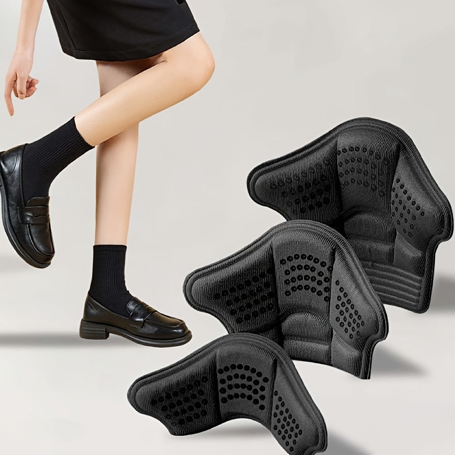 2 Pack Black Memory Foam Heel Cushion Inserts Anti-Slip Comfort for Shoes