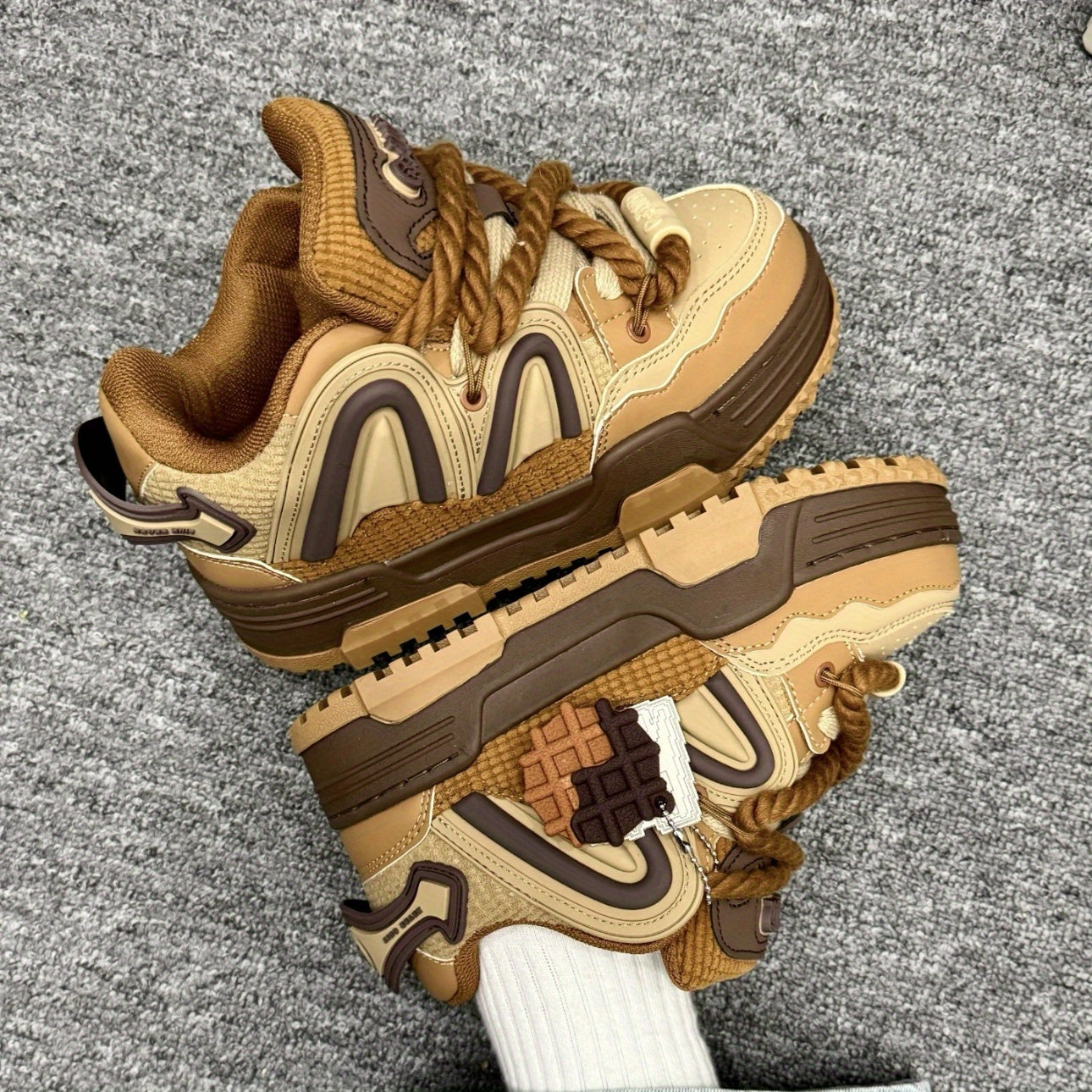 Винтажные мужские и женские повседневные кроссовки из микрофибры, нескользящая толстая подошва