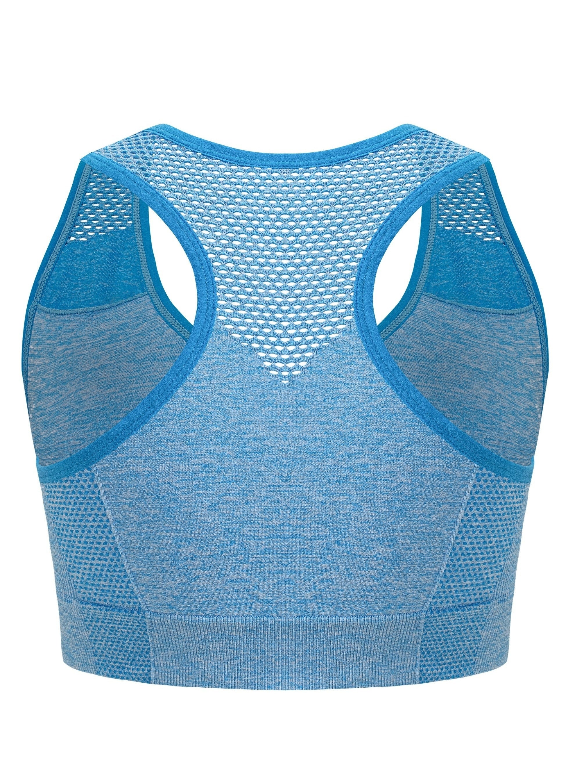 Plus Size Women's Mesh Sports Bra Lightweight Summer Yoga Gym Activewear