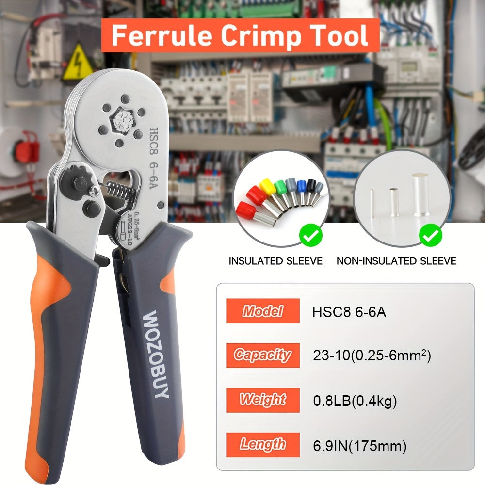 Crimping Tool for Ferrule Sleeves with Carbon Steel Handles