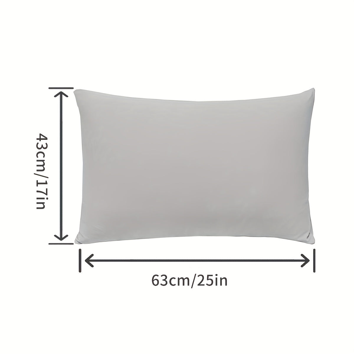 Gray Waterproof Knit Pillowcase Soft Breathable Stain-Resistant Machine Washable