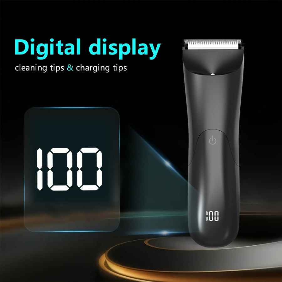 Мужской электробритва для тела с USB-зарядкой, керамическим лезвием, для полного ухода за телом