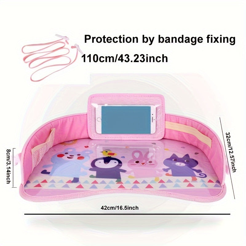 Car Organizer Trolley Tray for Car Travel and Road Trips, Seat Seat Organizer for Holidays