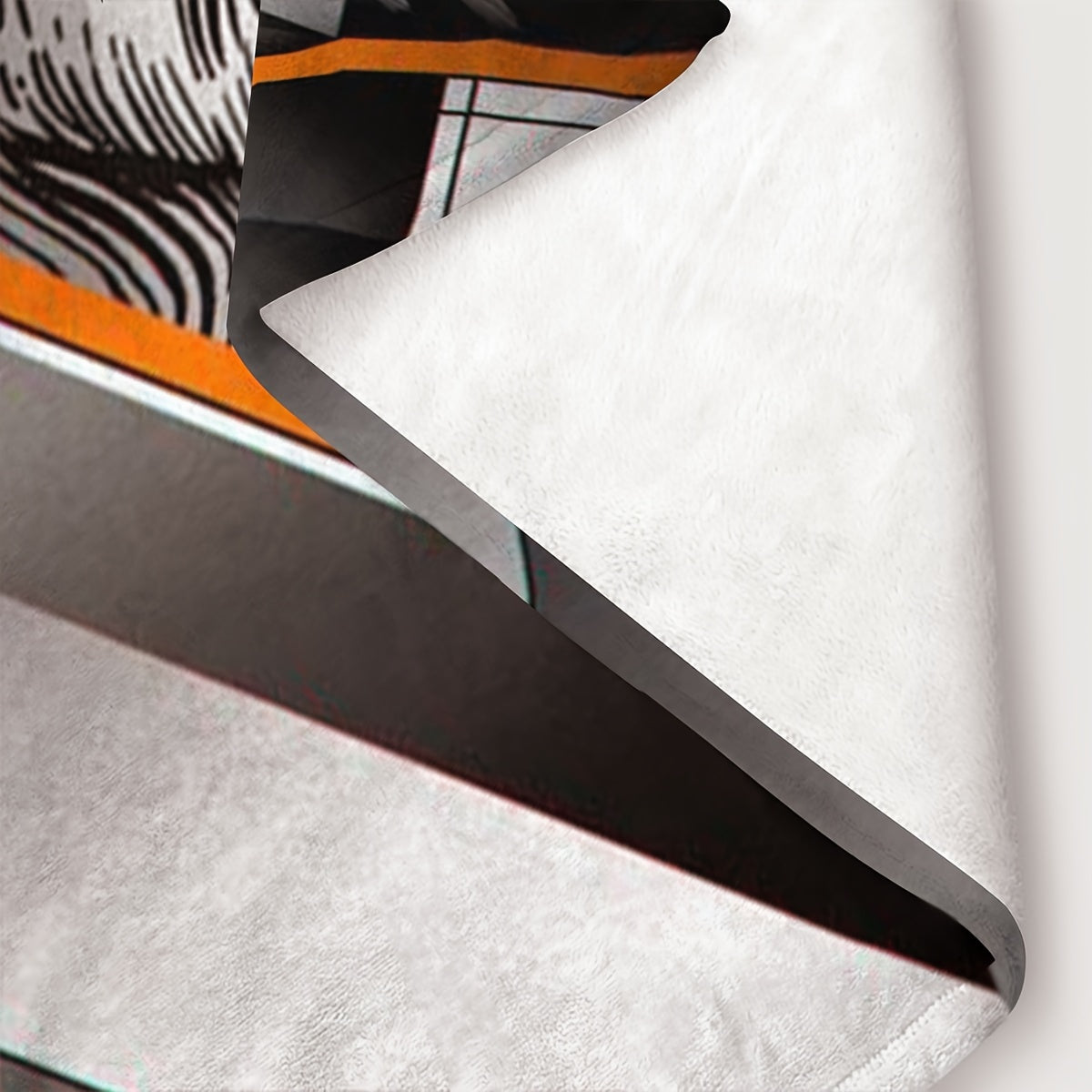 Lion Print Chunky Knit Polyester Blanket for All Seasons