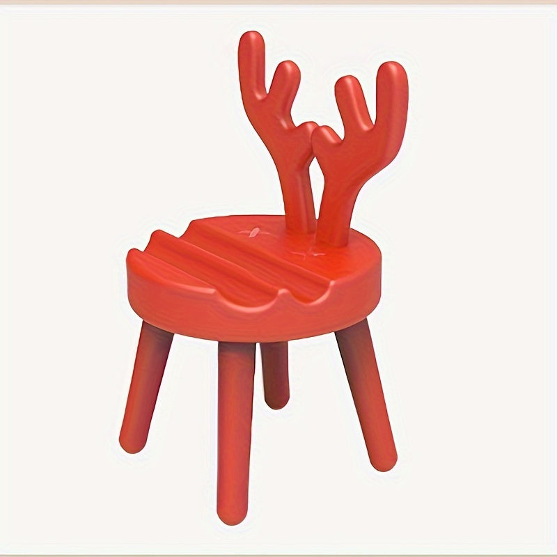 Decorative Christmas Antler Chair Phone Holder Easy to Install No Power Needed