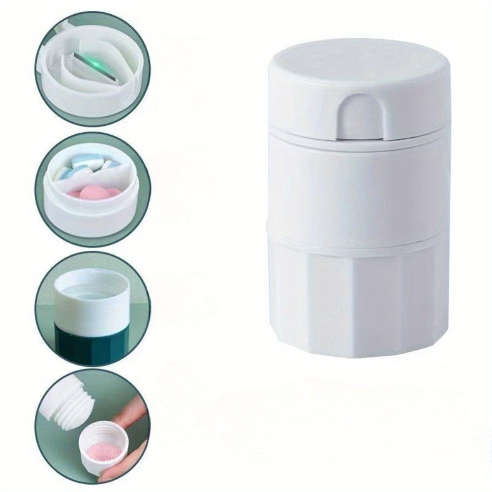 Portable Pill Cutter and Grinder with Storage Box Travel-Friendly Compact Design