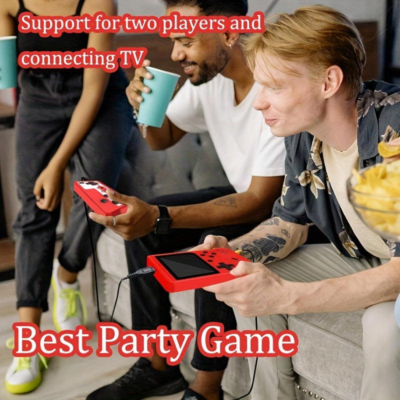 400 ta klassik o'yin bilan portativ retro arcade o'yin konsoli, 7.62 sm rangli ekran, qayta zaryadlanadigan, uzoq muddatli batareya, 2 o'yinchi qo'llab-quvvatlash, partiyalar va sayohatlar uchun ideal.