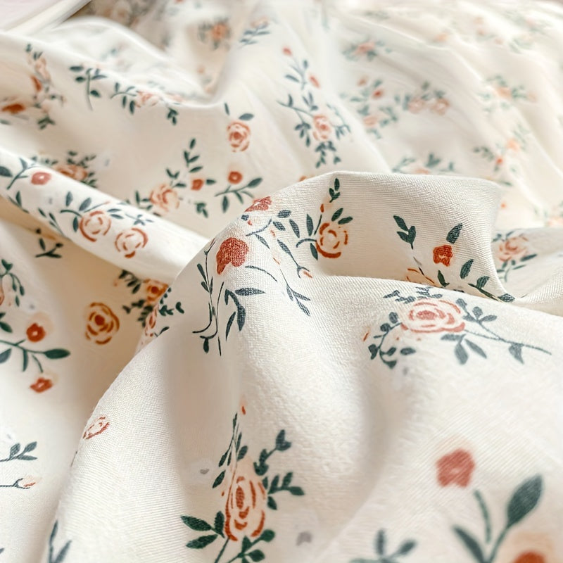 Комплект постельного белья с цветочным узором и дизайном незабудки, включает один односпальный и две наволочки