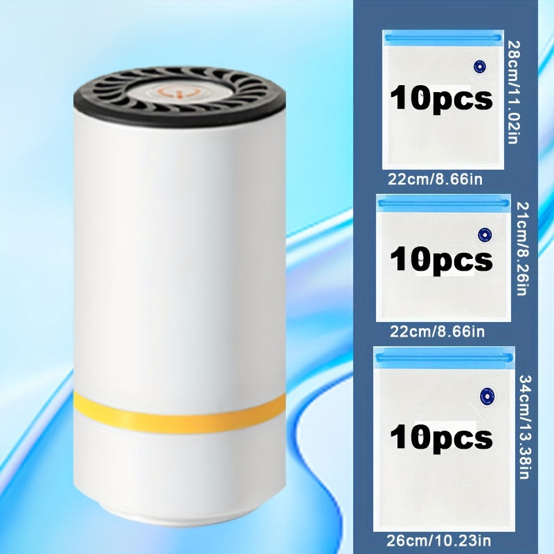 Oziq-ovqatni saqlash uchun vakuum muhrlagich, USB orqali zaryadlanadigan xususiyat - yangilanish va ta'mlarni saqlaydi, kuchli so'rish, uyda foydalanish uchun mukammal