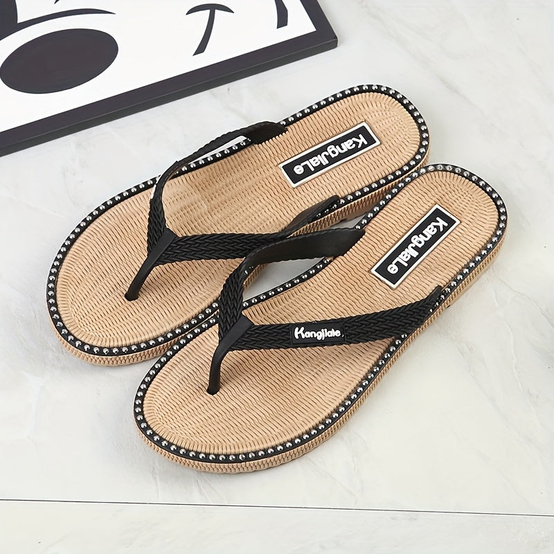 Women's Slip-On Open-Toe Sandals Non-Slip Rubber Sole Casual Summer