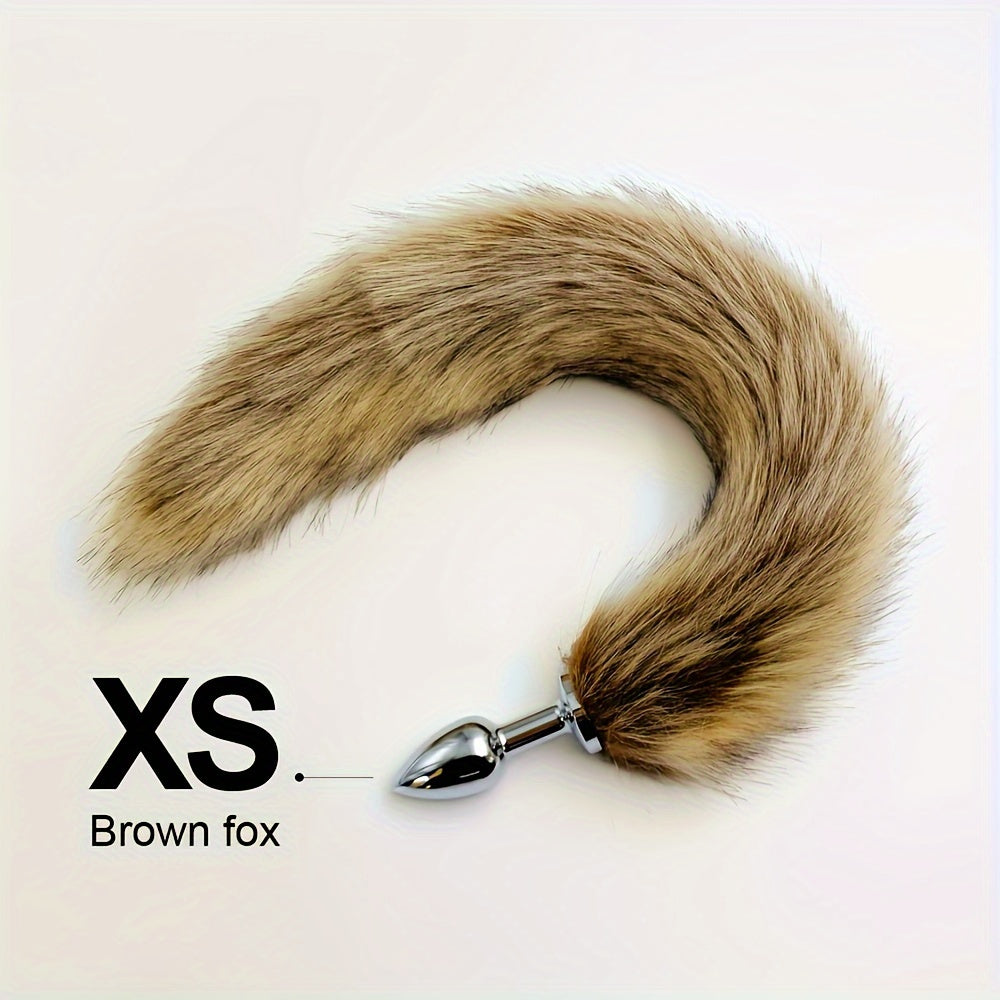 Unisex Silicone Dog Tail Anal Plug with Five Sizes for Role Play