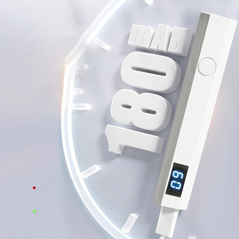 Rechargeable UV Nail Lamp with Digital Display Compact Portable White Mint Green