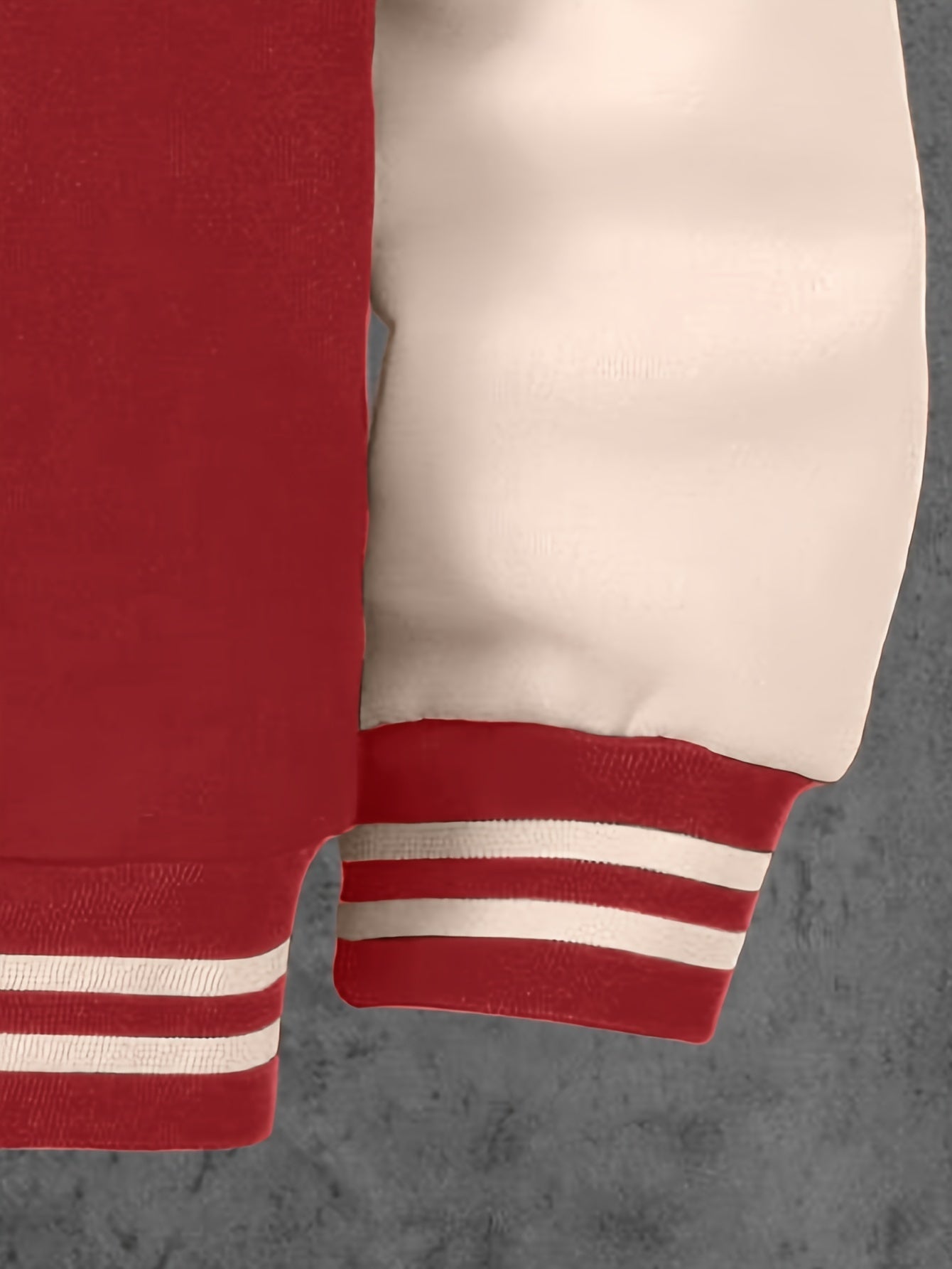 Boys Polyester Varsity Jacket with Geometric Pattern Baseball Collar Letter A Number 23 Fall Winter