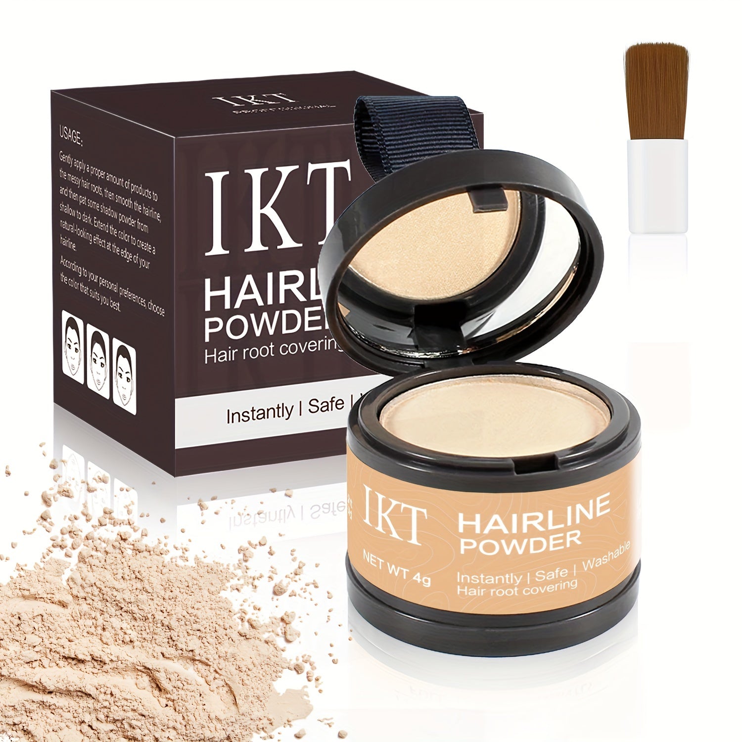 Unisex Hairline Powder Thinning Hair Root Concealer Portable Plastic Powder