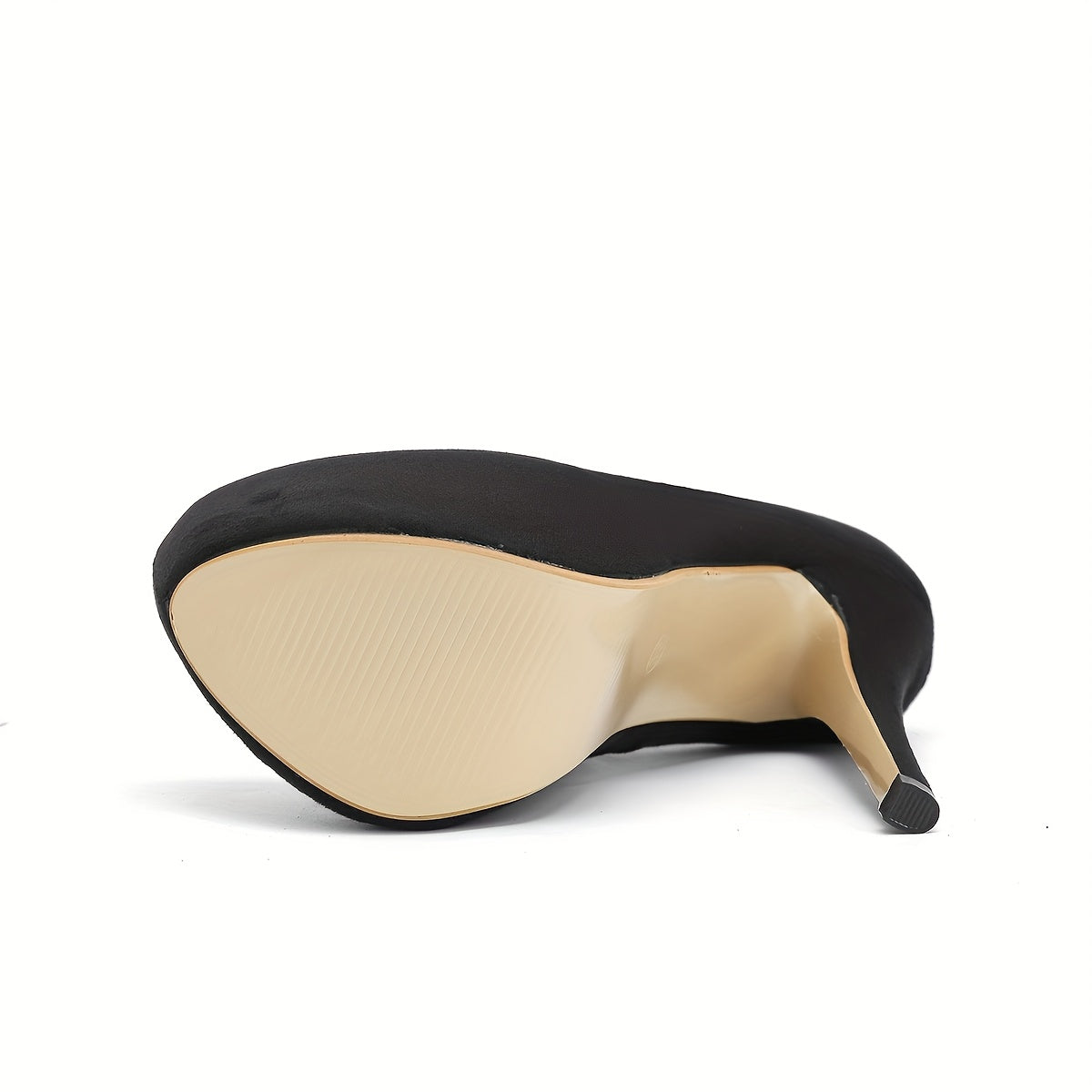 Women's Black Velvet High Heel Platform Shoes Size 37-47