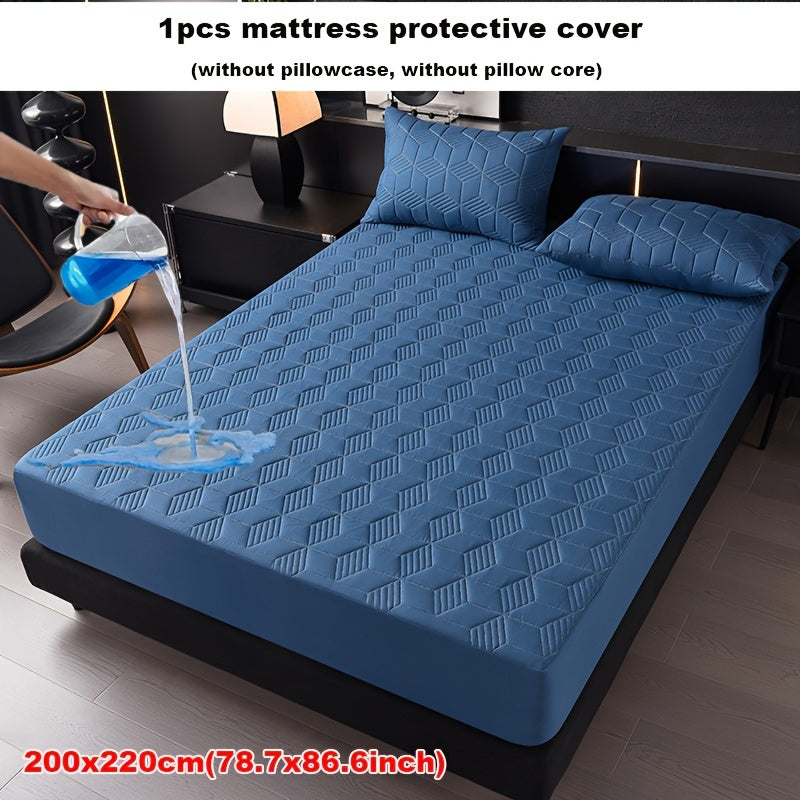 Waterproof Mattress Protector Cover Machine Washable Quilted Polyester PU Inner Layer for Bed Hotel Living Room