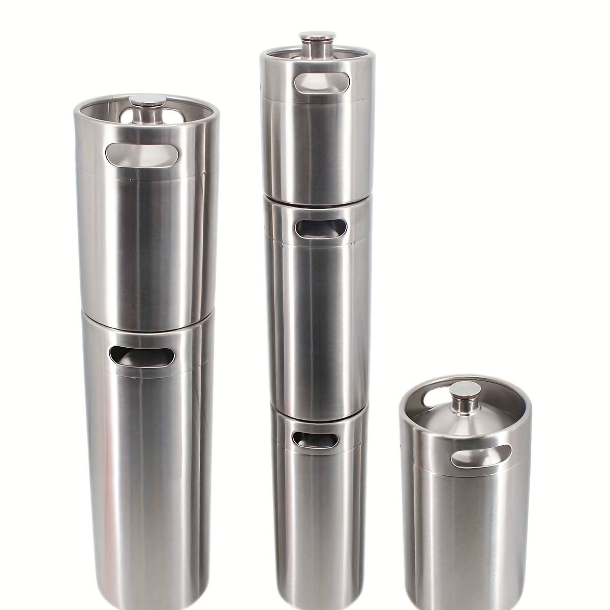 Mini Beer Keg Stainless Steel Refillable Portable for Homebrew and Craft Beverages