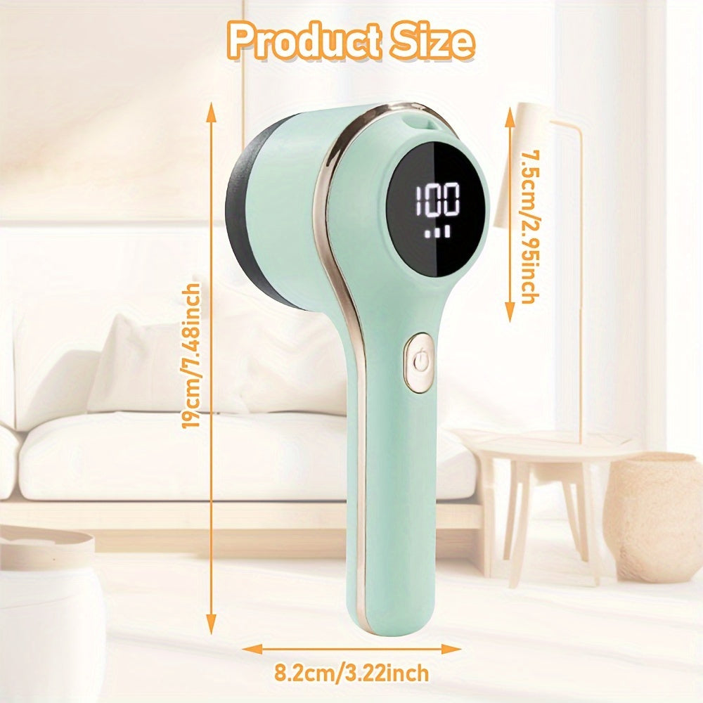 Kiyim va mebel uchun elektr soch to'plarini olib tashlovchi, USB orqali zaryadlanadigan va portativ