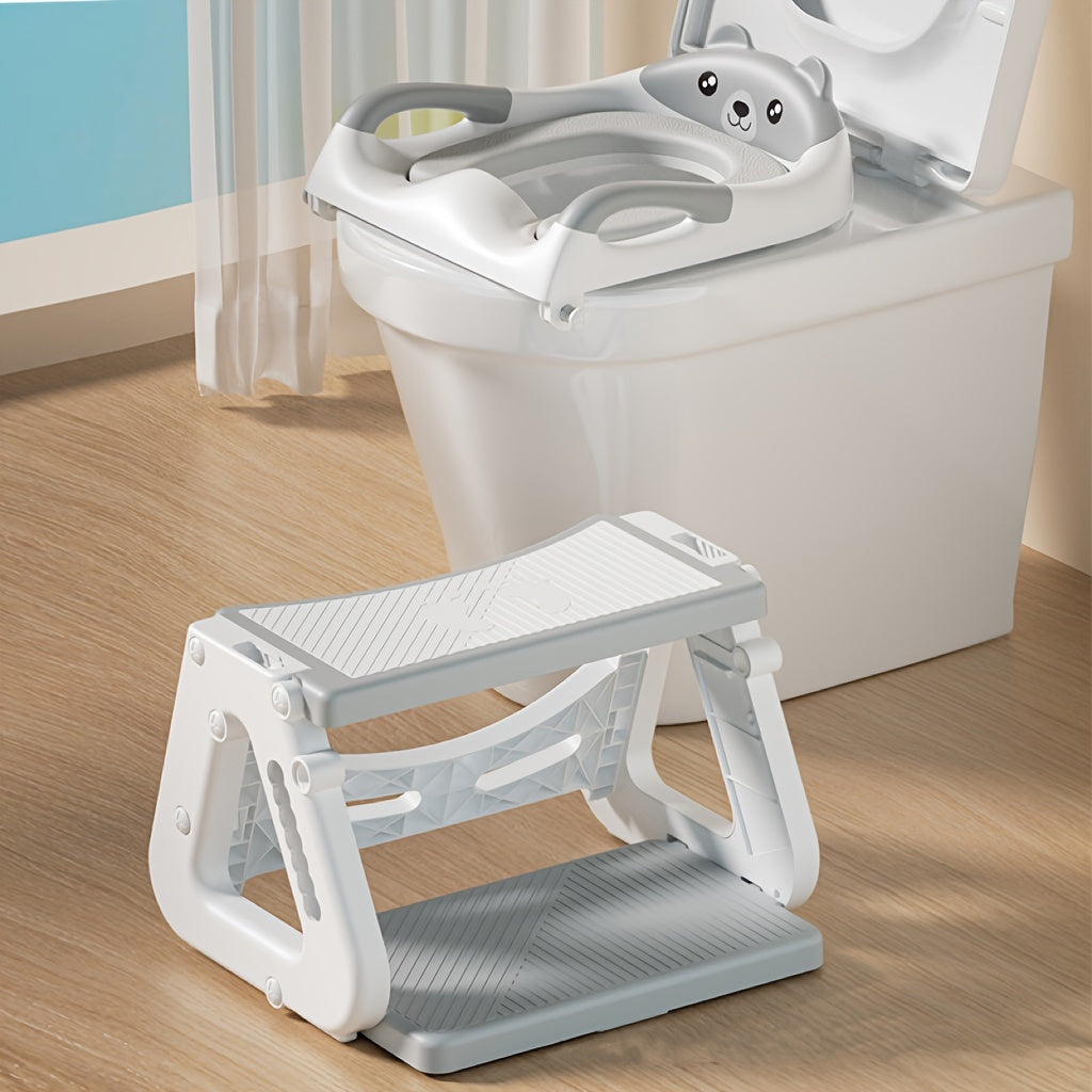 Children's Toilet Training Ladder Folding Footstool with Detachable Ring