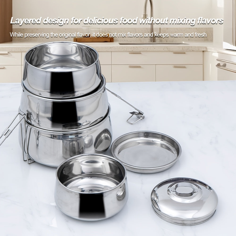 210 stainless steel dan tayyorlangan katta sig'imli ovqat isitish lunch box, talabalar va ofis ishchilari uchun. Portativ va zaryadsiz, batareyaga ehtiyoj yo'q.