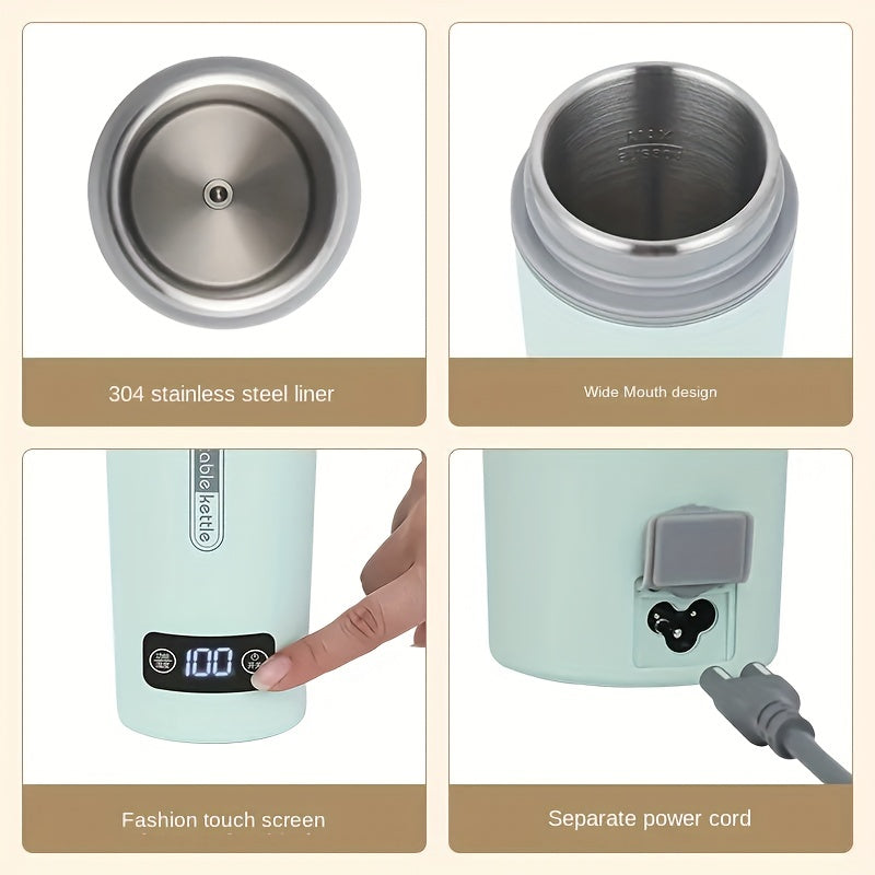 Electric Water Bottle Portable Mini 300W 500ml Safe Auto Shut-Off