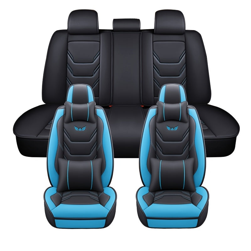 Universal Faux Leather Car Seat Cover Set for All Seats Four Seasons