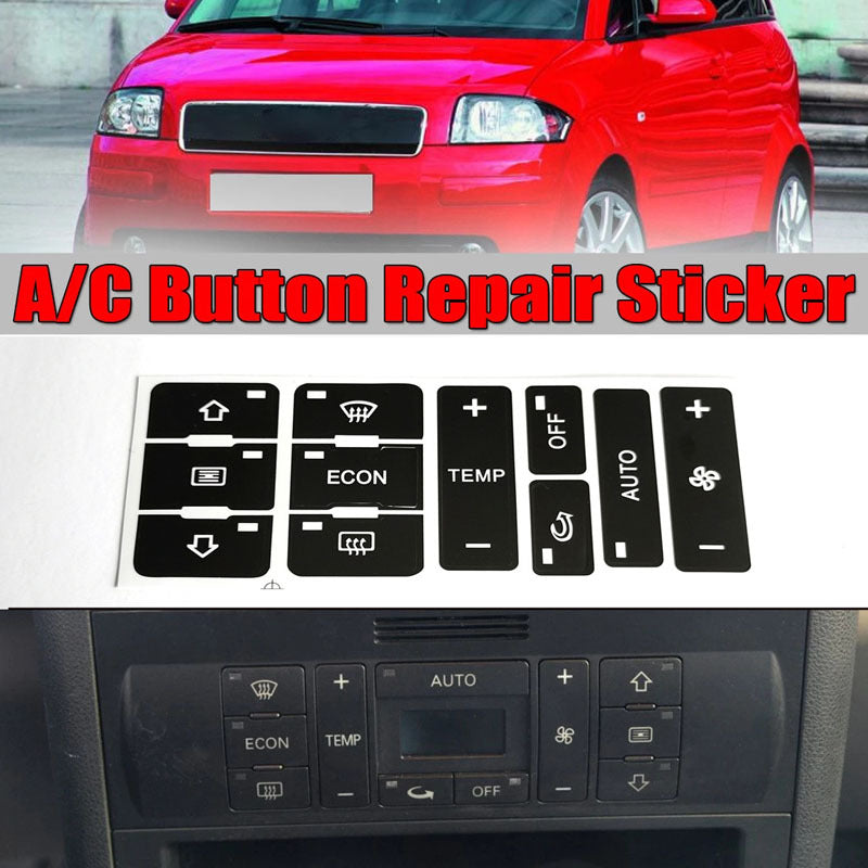 Наклейки на автомобильные кнопки кондиционера для Audi A3 8L A2 интерьера