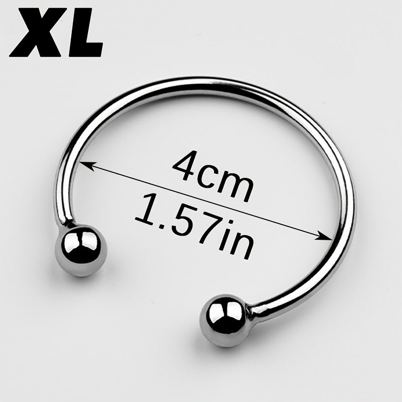 Men Stainless Steel Cock Ring Solid Color Hand Washable Durable Metal Penis Toy