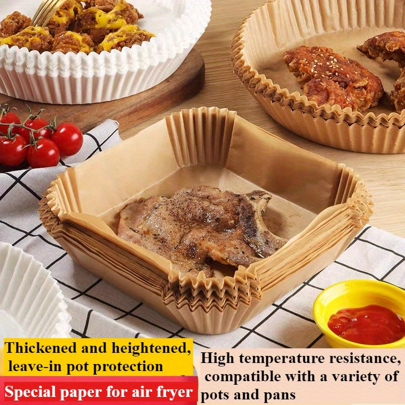 50/100 dona Quruq yopiladigan kvadrat havo qovurish panjaralari, issiqlikka chidamli pech va qovurilgan panjara aksessuarlari