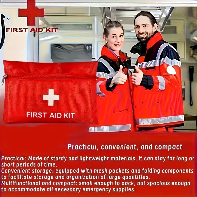 27-Piece Family Outdoor First Aid Kit Portable Travel Size with Scissors Tweezers and Bandages