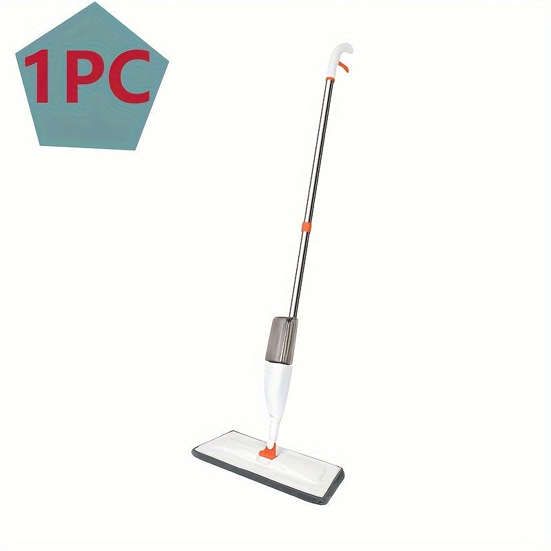 Stainless Steel Spray Mop with Reusable Microfiber Pad for Floor Cleaning