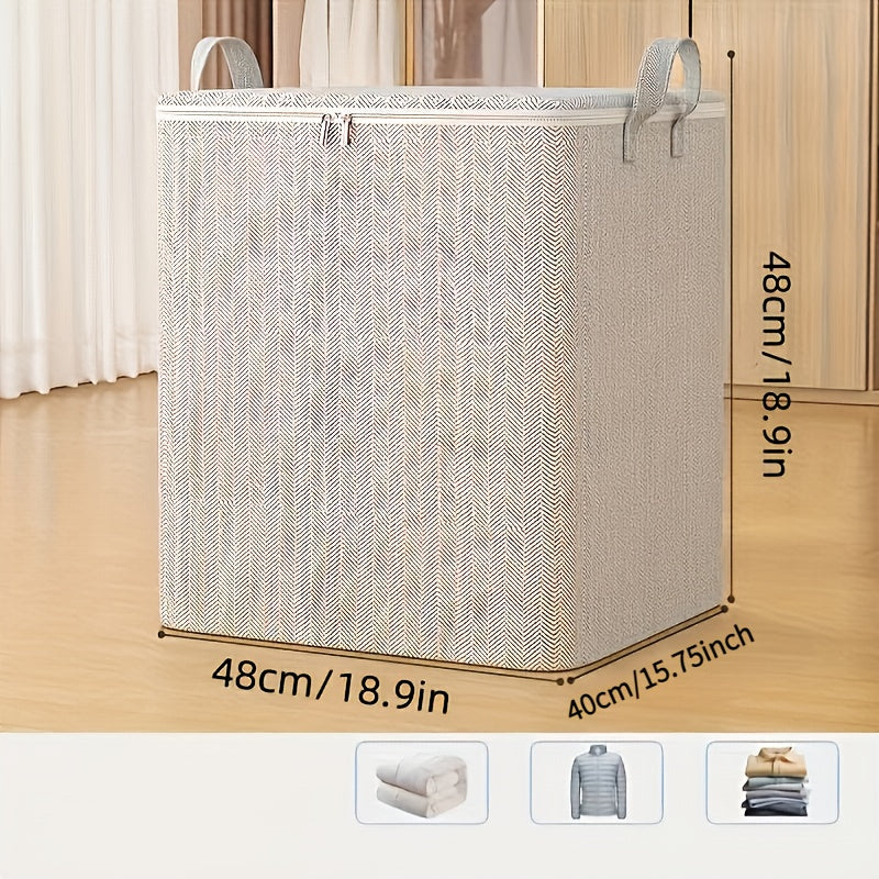 Большой пластиковый контейнер для хранения с крышкой для одежды и постельных принадлежностей, экономящий место