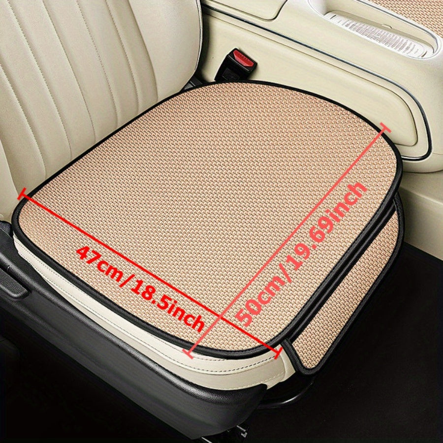 2pcs Ventilated Non-Slip Breathable Car Seat Covers Front Seats Black White