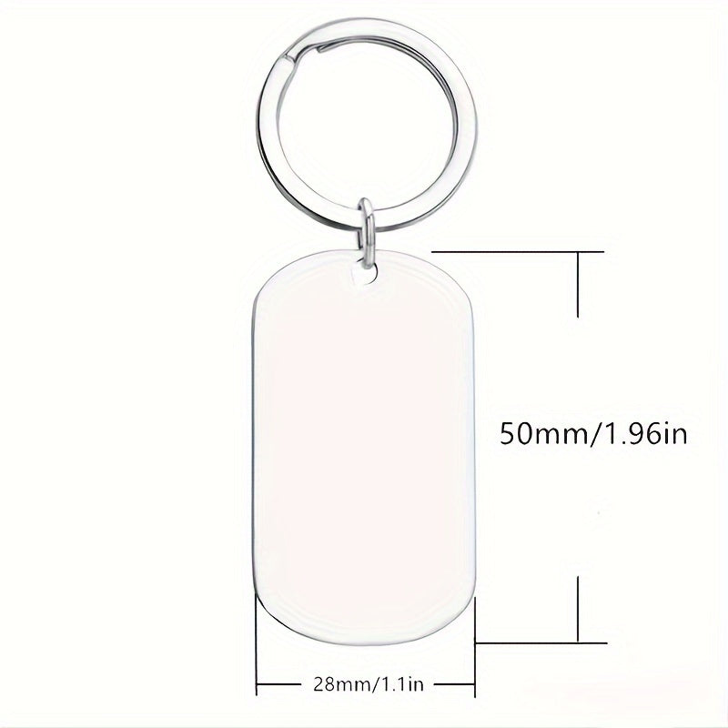Stainless Steel Keychain Engraved My Daughter Silver Gift